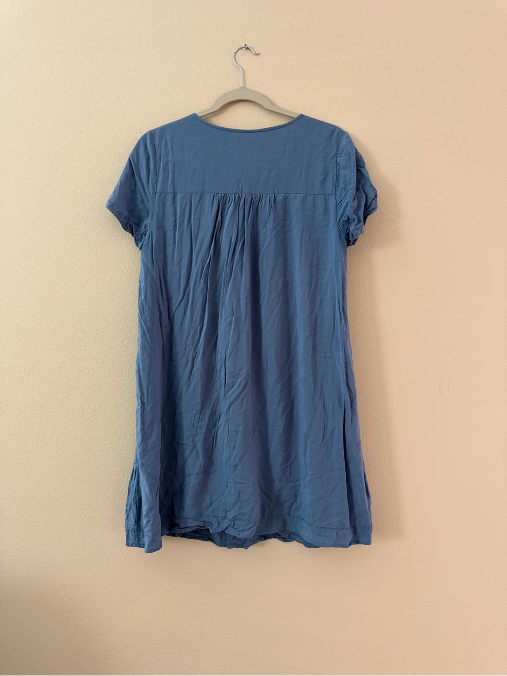 Old Navy Slate Blue Blouse with V-Neck - Picture 7 of 7